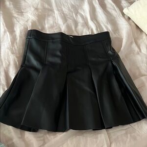 Hollister Black Pleated Skater Mini Skirt